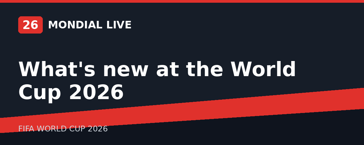 What's new at the World Cup 2026