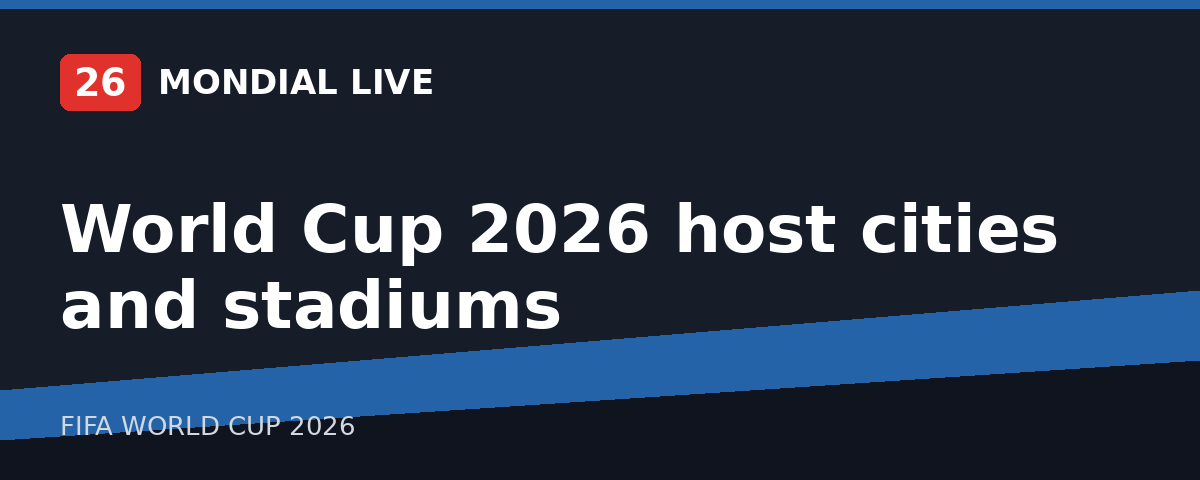 World Cup 2026 host cities and stadiums