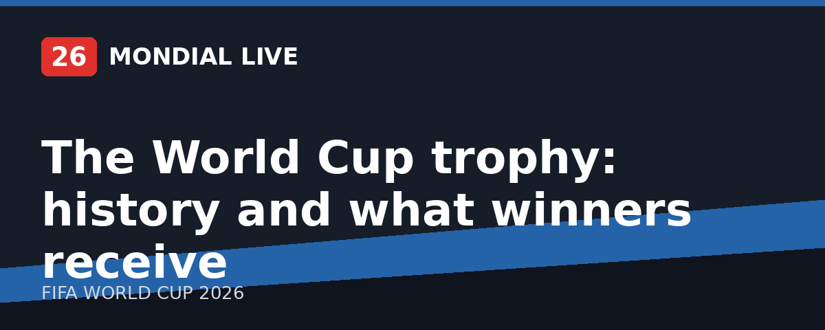 The World Cup trophy: history and what winners receive